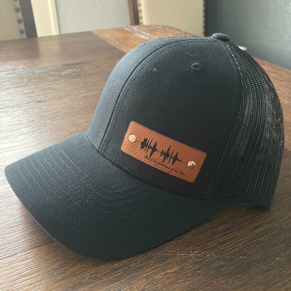 Land Of The Free Because Of The Brave Soundwave Black Snapback Trucker Hat - Picture 2 of 4